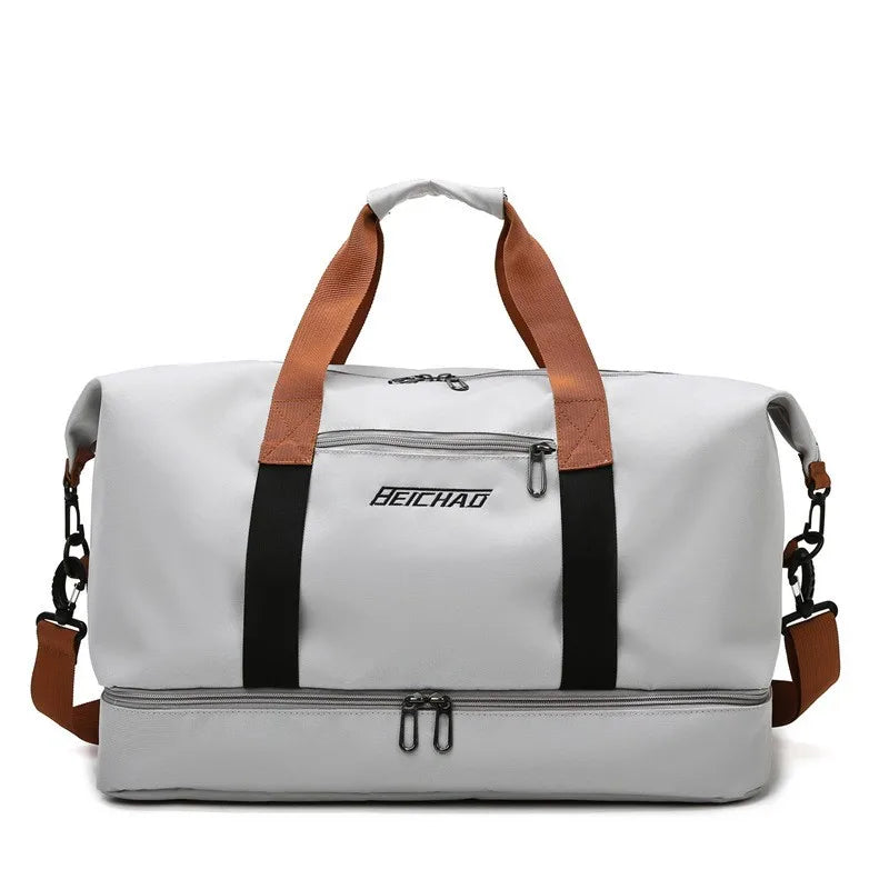 Versatile Travel Gym Bag - Portable Fitness Duffle & Crossbody Shoulder Bag for Weekend Getaways