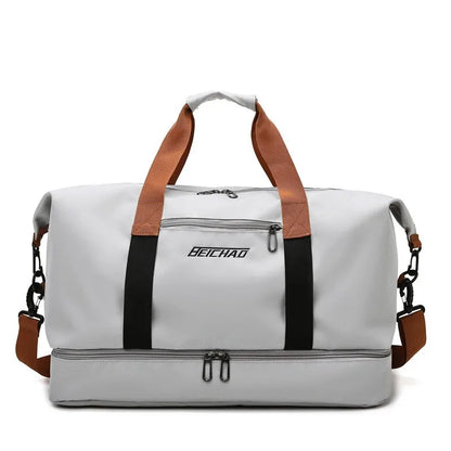 Versatile Travel Gym Bag - Portable Fitness Duffle & Crossbody Shoulder Bag for Weekend Getaways