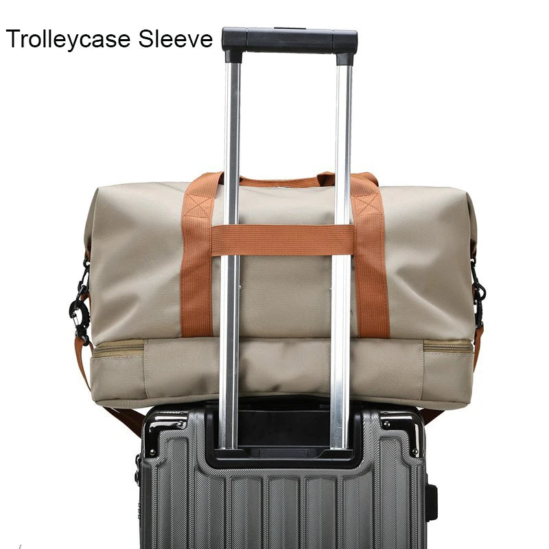Versatile Travel Gym Bag - Portable Fitness Duffle & Crossbody Shoulder Bag for Weekend Getaways