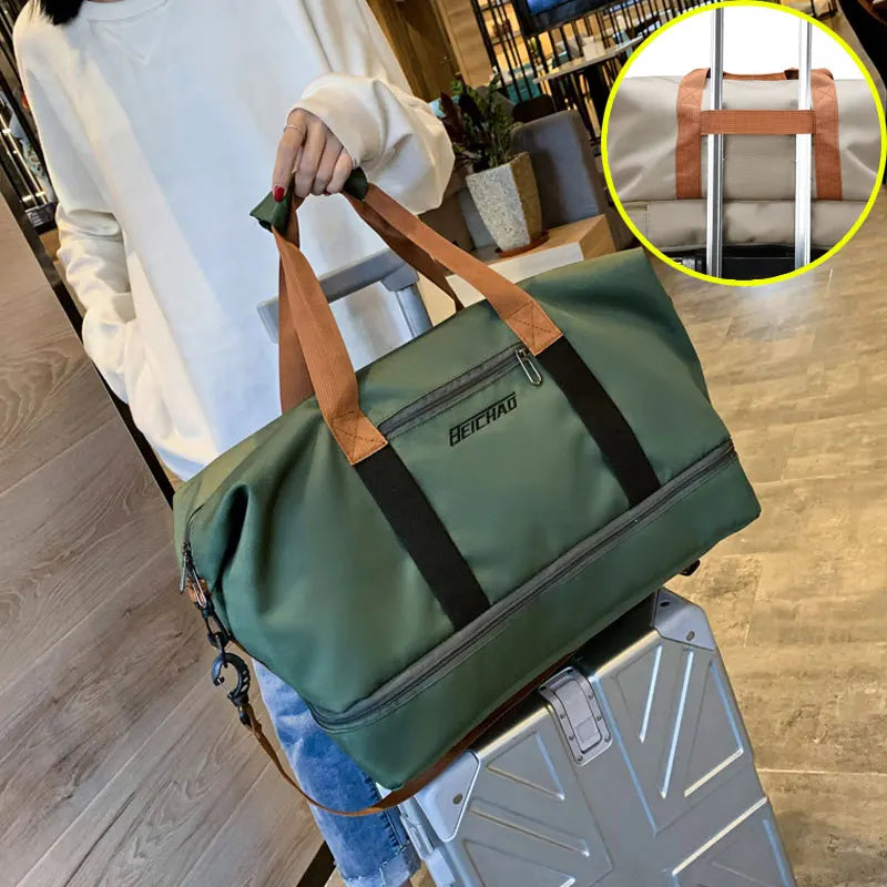 Versatile Travel Gym Bag - Portable Fitness Duffle & Crossbody Shoulder Bag for Weekend Getaways